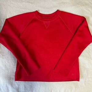Albion fit Neo crop crew neck long sleeve sweatshirt red small